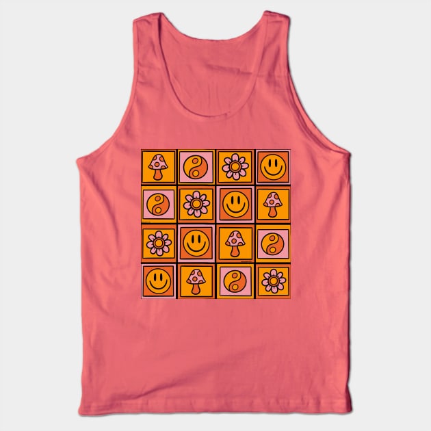 Vintage Granny Square Pattern Tank Top by Doodle by Meg